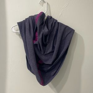 lululemon Vinyasa Scarf Wrap Shawl Herringbone Black Grape Rulu Fabric